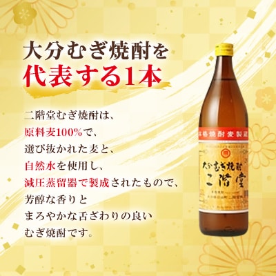 【2ヵ月毎定期便】大分むぎ焼酎二階堂(20度(900ml)12本) 全6回