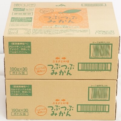 【訳あり】つぶつぶみかん　190g×30本×2ケース