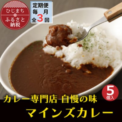【毎月定期便】マインズカレー　5個セット全3回