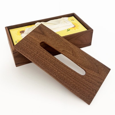 ティッシュケース ウォールナットSタイプ AZ26