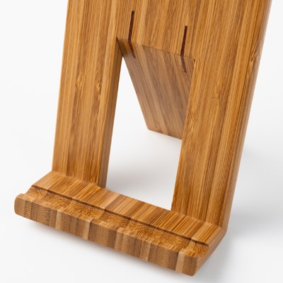 ブックスタンド　竹の積層(炭化・ブラウン)AZ-24