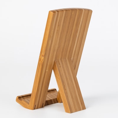ブックスタンド　竹の積層(炭化・ブラウン)AZ-24
