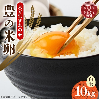 大分生まれのAW飼い有精卵「豊の米卵」10kg(白卵)