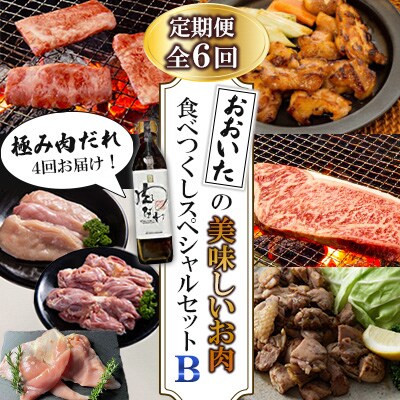 【毎月定期便】おおいたの美味しいお肉食べつくしスペシャルセットB全6回