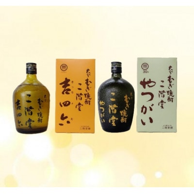 大分むぎ焼酎　二階堂吉四六瓶25度とやつがい30度(720ml)2本セット