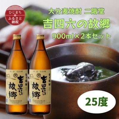 大分むぎ焼酎　二階堂吉四六の故郷25度(900ml)2本セット