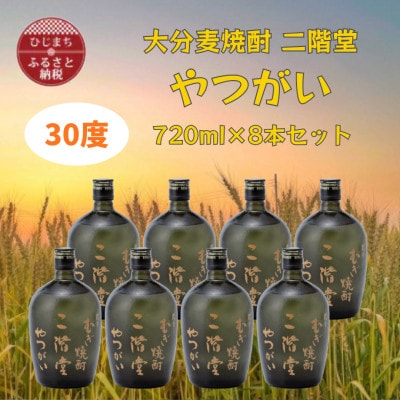 大分むぎ焼酎　二階堂やつがい30度(720ml)8本セット