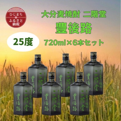 大分むぎ焼酎　二階堂豊後路25度(720ml)6本セット