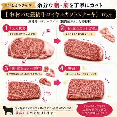 【A4～A5】おおいた豊後牛サーロインロイヤルカットステーキ 300g(100g×3p)