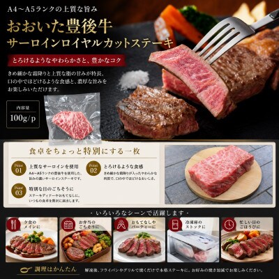 【A4～A5】おおいた豊後牛サーロインロイヤルカットステーキ 400g(100g×4p)