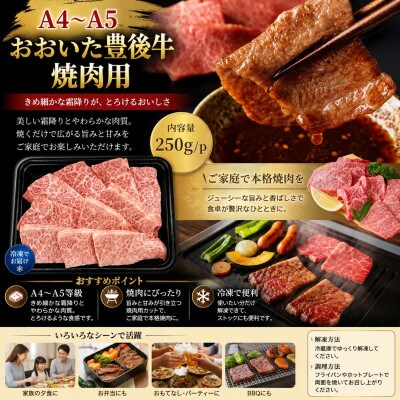 【A4～A5】おおいた豊後牛焼肉用 250g/p