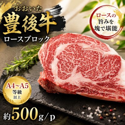【A4～A5】おおいた豊後牛ロースブロック 約500g/p