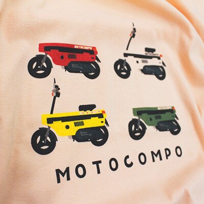 MOTOCOMPO Tシャツ (レディース)【Sサイズ アプリコット