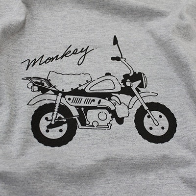 Monkey Tシャツ (ユニセックス)【Lサイズ　グレー】