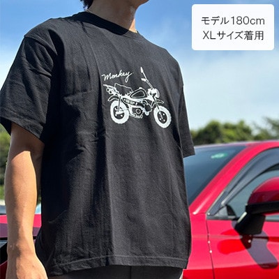 Monkey Tシャツ (ユニセックス)【XLサイズ　ブラック】