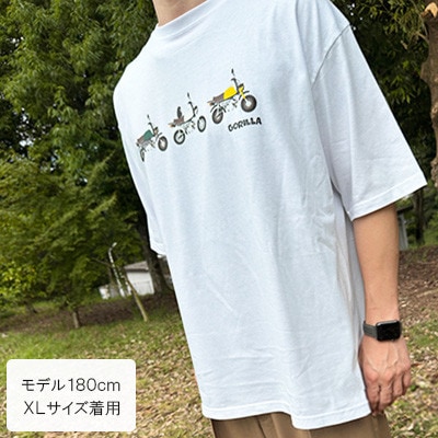 GORILLA-Simple Tシャツ (ユニセックス)【XLサイズ　ホワイト】