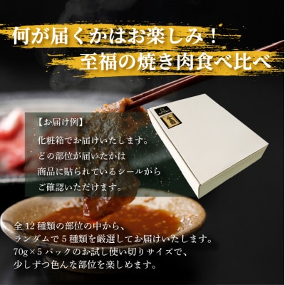 【訳あり】おおいた和牛お試し食べ比べ焼肉5種セット (合計350g) (日出町)