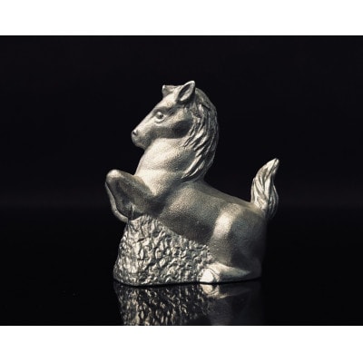 芦屋鋳物「錫製干支置物」「午」