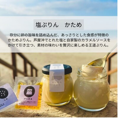 【うまか芦屋塩をかけて食べるぷりん】自家製塩ぷりんオリジナルセット【9個入り】