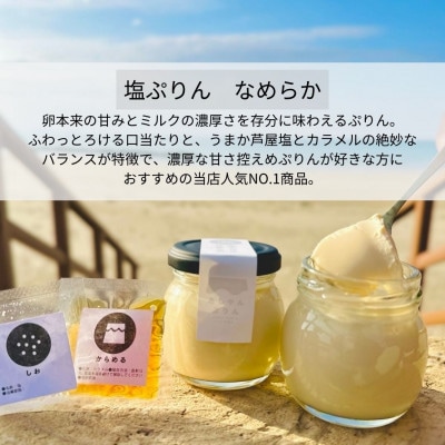 【うまか芦屋塩をかけて食べるぷりん】自家製塩ぷりんオリジナルセット【6個入り】