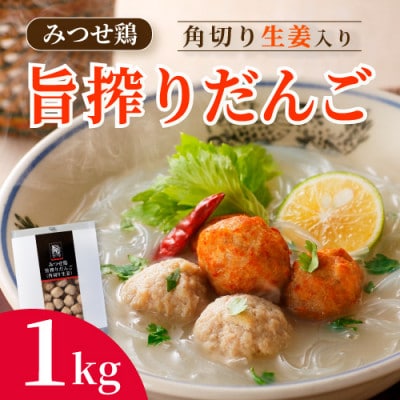 みつせ鶏旨搾りだんご(角切り生姜) 1kg(吉野ヶ里町)