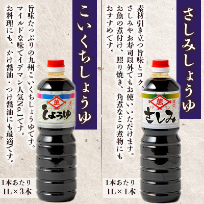 【6点セット】イデマン お醤油4種セット