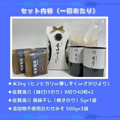 【毎月定期便】【竹】佐賀特産素材で堪能!朝ごはん4点セット全3回