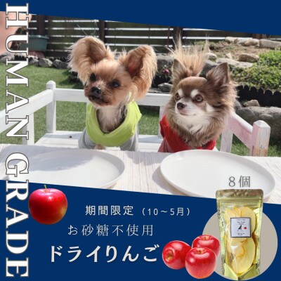 犬のおやつ　お砂糖不使用ドライりんご8個