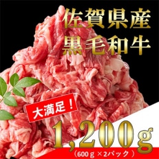 【数量限定】大満足!佐賀県産和牛切り落とし　1.2kg(600g×2パック)(吉野ヶ里町) | ふるさと納税のお礼品