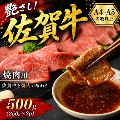 艶さし!【A4～A5】佐賀牛焼肉用　500g(250g×2p)(吉野ヶ里町)