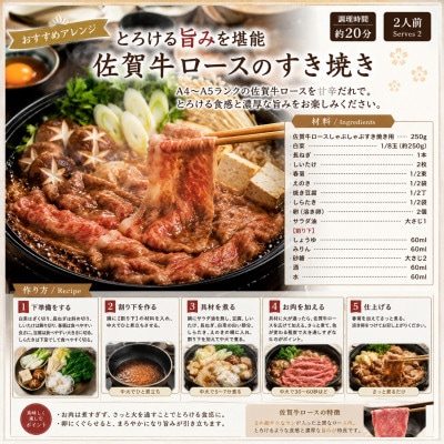 【毎月定期便】【厳選部位】艶さし佐賀牛ロースしゃぶしゃぶすき焼き用　1kg(吉野ヶ里町)全12回