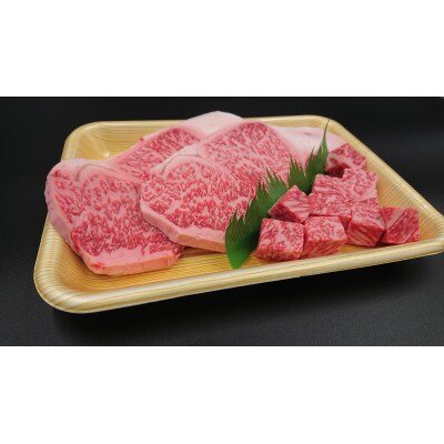 A5 A4 佐賀牛サイコロ・ステーキセット500g×2(吉野ヶ里町)
