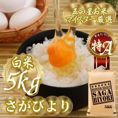 令和7年産『さがびより白米5kg』五つ星お米マイスター厳選!(吉野ヶ里町)