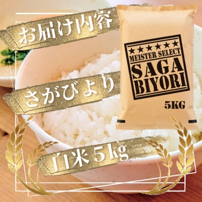 令和6年産『さがびより白米5kg』五つ星お米マイスター厳選!(吉野ヶ里町)