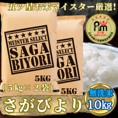 令和6年産【無洗米】さがびより10kg(5kg×2袋)五つ星お米マイスター厳選!(吉野ヶ里町)