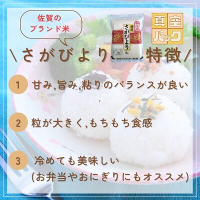 令和6年産【無洗米】さがびより2kg×2袋(真空パック)五つ星お米マイスター厳選!(吉野ヶ里町)