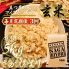 【毎月定期便】【玄米さがびより5kg】(吉野ヶ里町)全3回