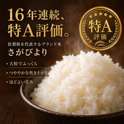 【毎月定期便】『さがびより白米5kg』五つ星お米マイスター厳選!(吉野ヶ里町)全6回