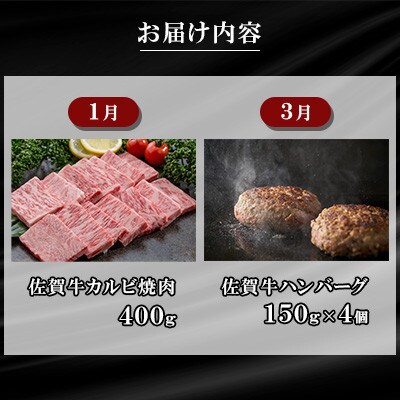 【発送月固定定期便】肉の定期便　厳選佐賀牛 奇数月お届け【Cコース】全6回