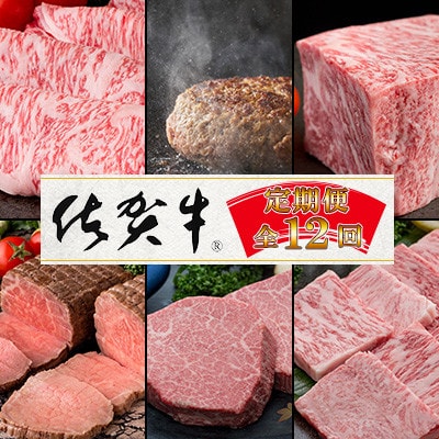 【発送月固定定期便】肉の定期便!特選佐賀牛毎月月替わりでお届け【Eコース】全12回