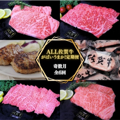 【発送月固定定期便】ALL佐賀牛がばいうまか!奇数月お届け(吉野ケ里町)全6回