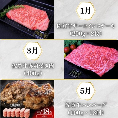 【発送月固定定期便】ALL佐賀牛がばいうまか!奇数月お届け(吉野ケ里町)全6回