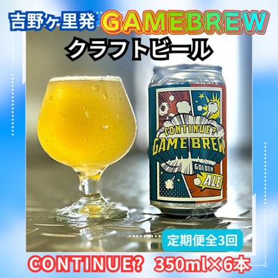 【毎月定期便】クラフトビール GAME BREW CONTINUE?　350ml×6本全3回