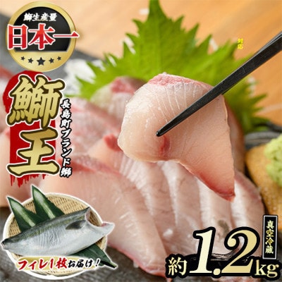 【先行予約】ぶりの王様「鰤王」フィレ 半身(約1.2kg)【JFA】jfa-1483