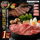 鹿児島黒牛サーロインステーキ2枚・すきやきセット(計1kg)5等級【JA鹿児島いずみ】ja-6011