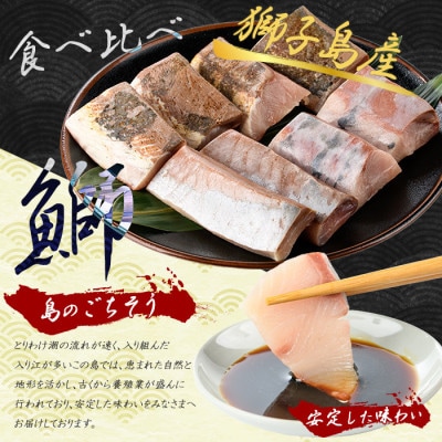 獅子島産 百年漁師の鰤 お刺身 炙り刺身 食べ比べ 計8P【島のごちそう】gochi-1322