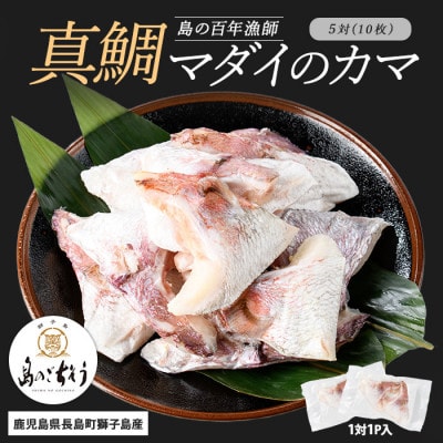 獅子島産 百年漁師の真鯛 カマ 5対10個【島のごちそう】gochi-1333