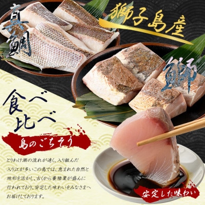 あぶり真鯛と鰤 炙り 刺身 サク 食べ比べ【島のごちそう】gochi-1336