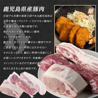 鹿児島県産 豚肉 ブロック 3種 セット 計1.5kg 【まつぼっくり】_matu-1451