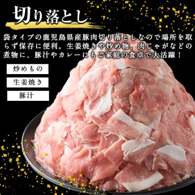 訳あり 鹿児島県産 豚肉 切り落とし 3.0kg (500g×6P) 小分け 冷凍
